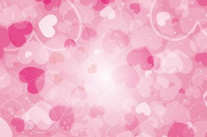 Розовый фон с сердечками