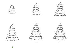 Елка карандашом