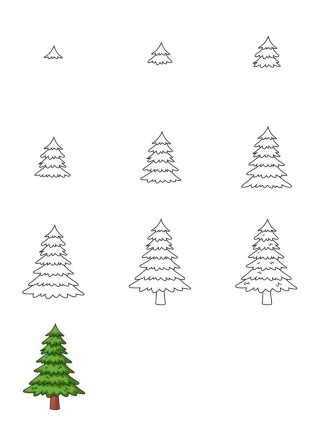 Елка карандашом