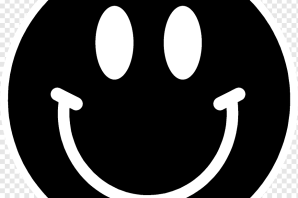 Белая улыбка на черном фоне