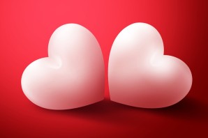 Сердечко на белом фоне