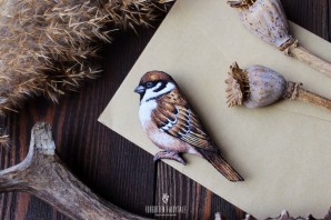 Птица из природного материала