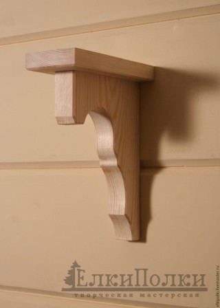 Кронштейн деревянный для полки
