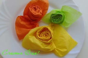 Розочка из салфетки своими руками