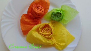 Розочка из салфетки своими руками