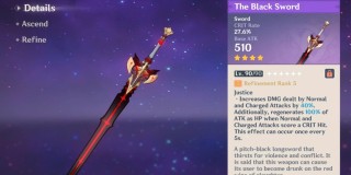 Черный меч геншин импакт