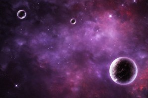 Космос фиолетовый фон