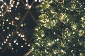 Гирлянда роса на елке