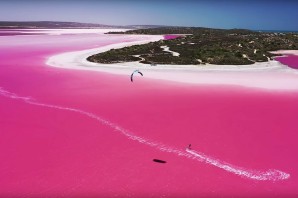 Розовое озеро баку
