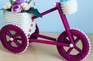 Поделка велосипед с цветами своими руками