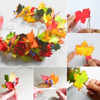 Осенние цветы поделка из бумаги