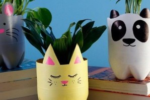 Поделки из пластиковых бутылок для сада