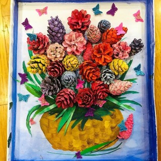 Цветочная фантазия поделки в садик