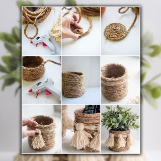 Поделки из джутовой веревки