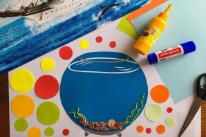 Поделка из бумаги аквариум