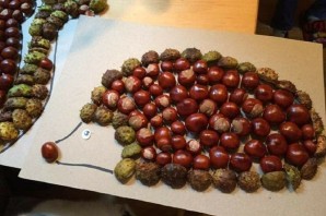 Осенние поделки из каштанов и желудей