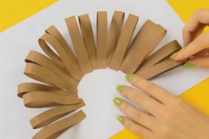 Поделка ежик из цветной бумаги