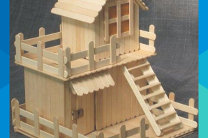 Поделка домик из палочек