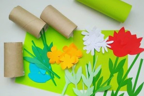 Поделка цветы для мамы в детском саду