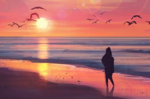 Обои на телефон море закат