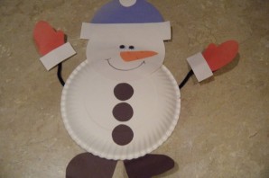 Поделка снеговик из бумаги