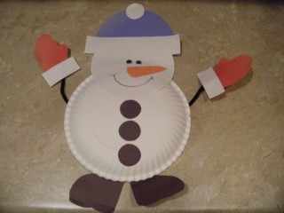 Поделка снеговик из бумаги