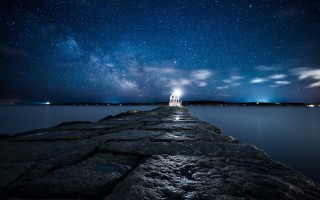 Обои ночное море
