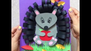 Осенняя поделка из цветной бумаги