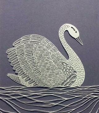 Поделка лебедь из бумаги