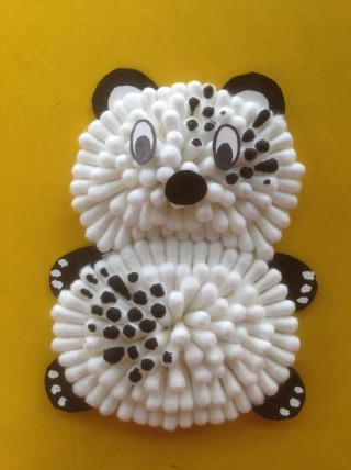 Поделка из ватных дисков и палочек