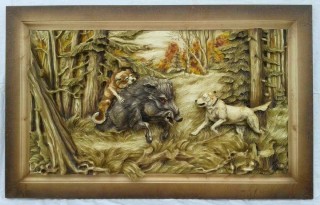 Панно резьба по дереву