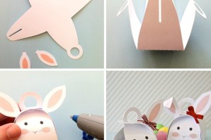 Поделка кролик из бумаги