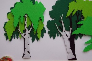 Поделка береза объемная