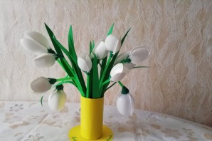 Поделка подснежники
