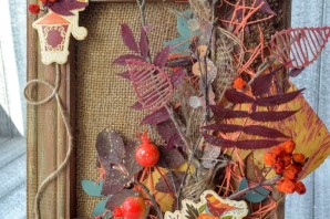 Осенняя поделка в рамке