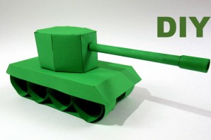 Поделка танк из бумаги