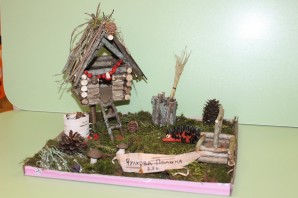 Качели из природного материала поделка