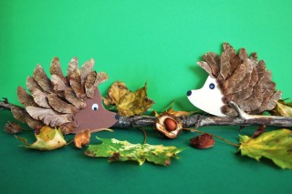 Поделки из листьев и пластилина