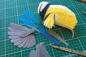 Поделки из бумаги попугай