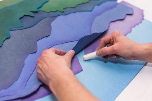 Поделка из рваной бумаги