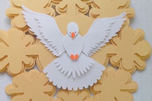 Голубь мира поделка шаблон