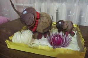 Птица из овощей поделка