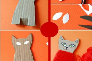 Поделки кошки из бумаги