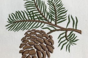 Корзина с еловыми шишками поделка
