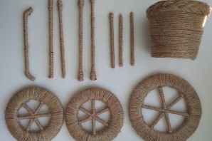 Поделки из шпагата и мешковины