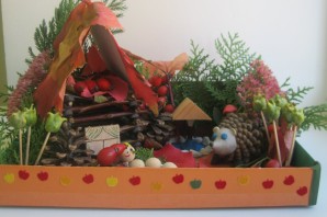 Осенняя поделка в коробке