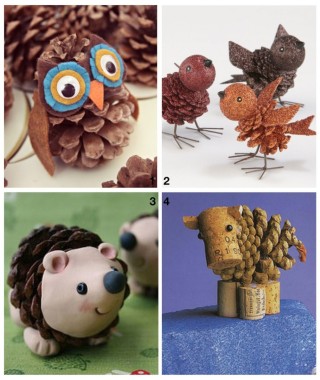 Поделки из природного материала животные