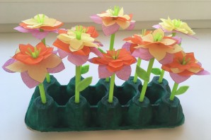 Поделка цветы в детский сад