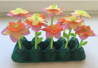 Поделка цветы в детский сад