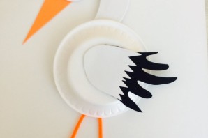 Трафарет аиста для поделки из семечек